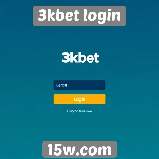 Interface do usuário no site 3kbet login